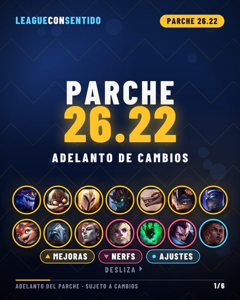 Portada de Parche 26.22 — Adelanto de cambios